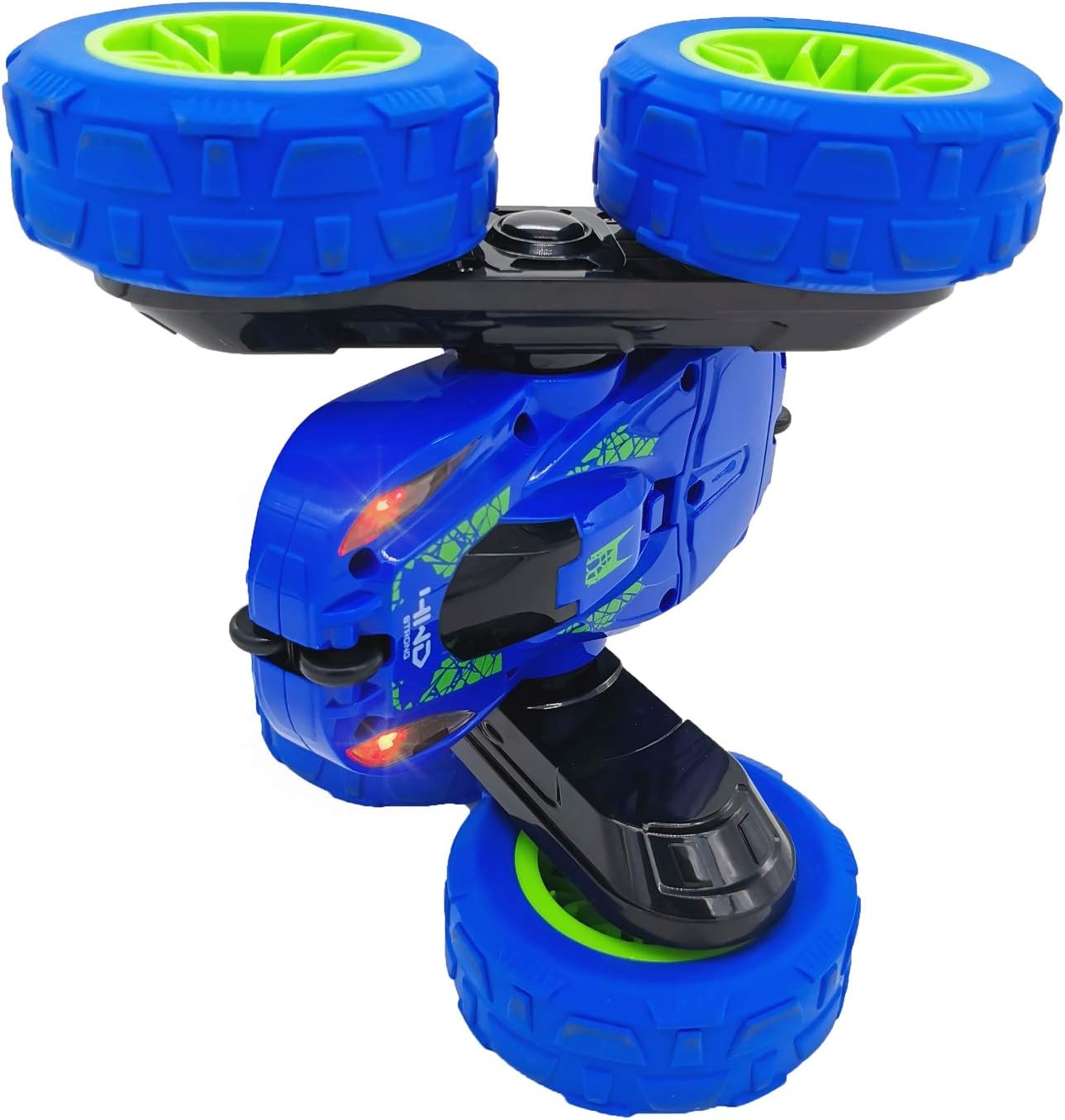 RC Stunt Car Remote Control Cars Toy with Lights Double-Sided Driving 360-Degree Flips Rotating Cars Toys, Blue