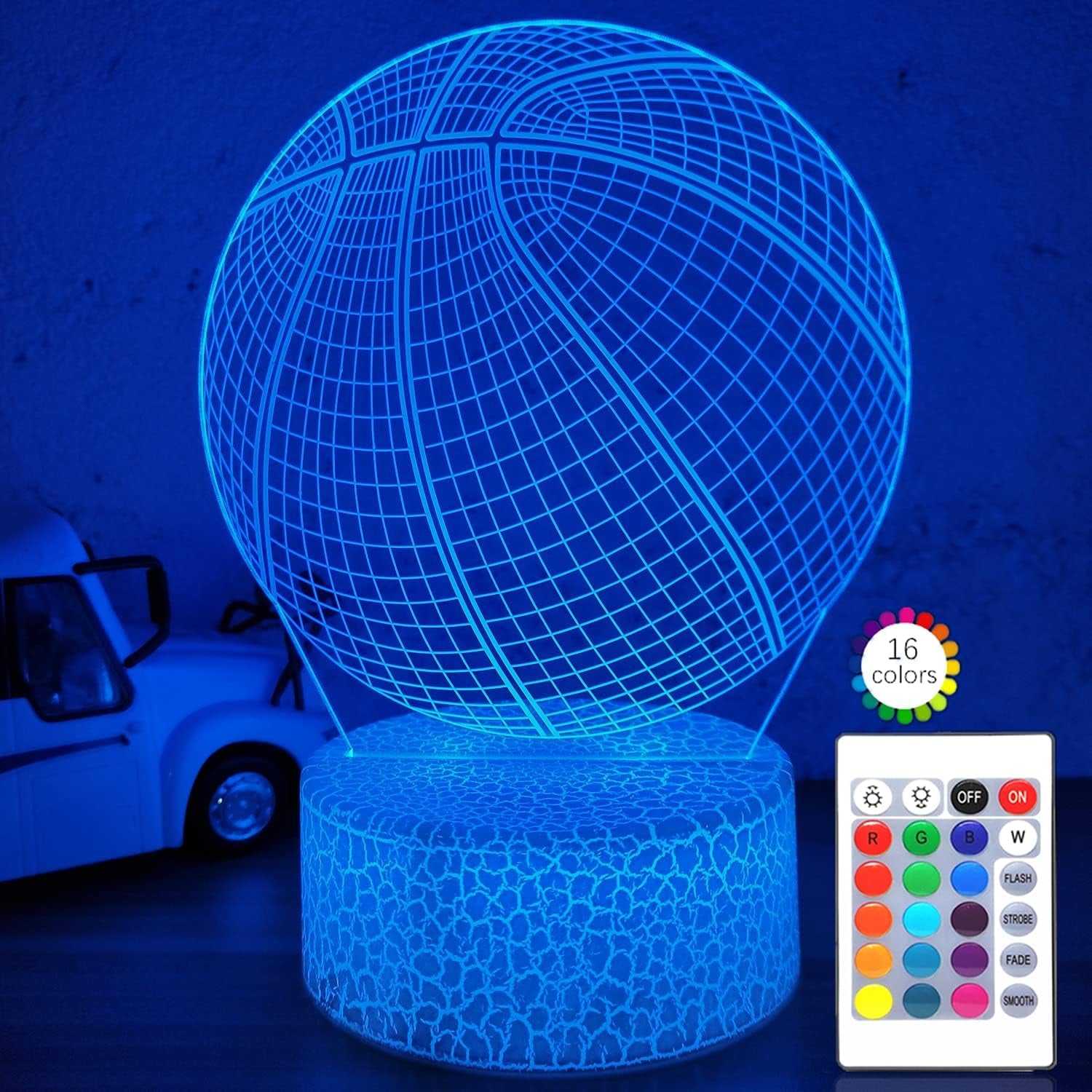 Basketball 3D Illusion Night Light Lamp