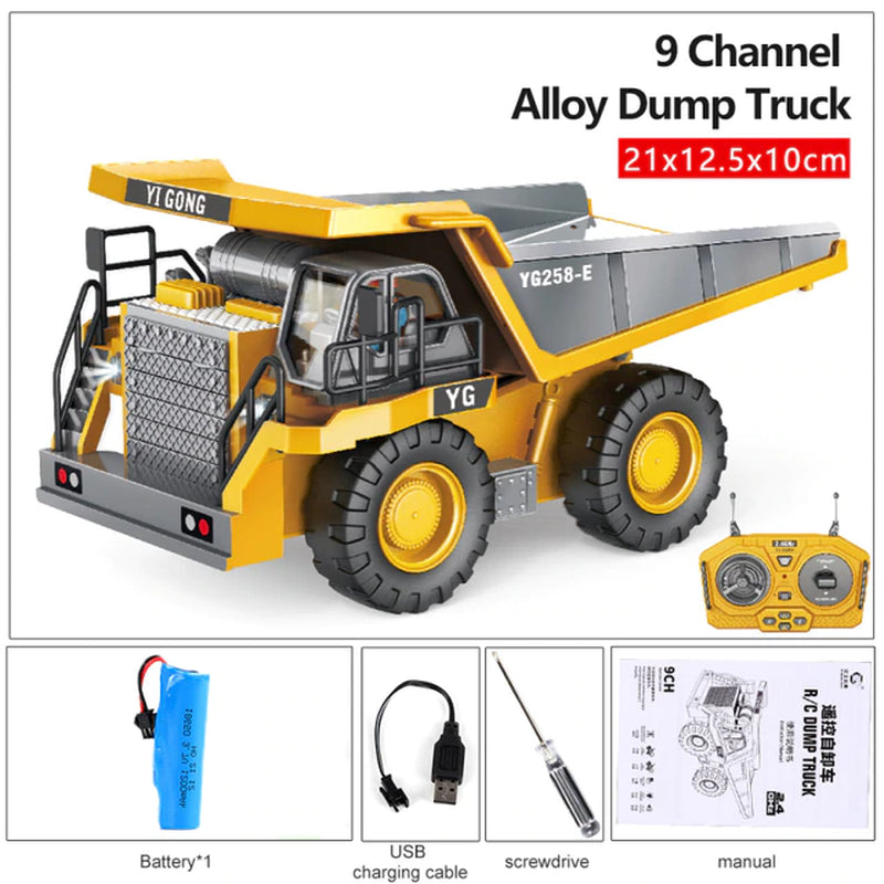  2.4G Remote Control Excavator Dump Truck And Bulldozer Engineering Vehicle Christmas Birthday Gifts